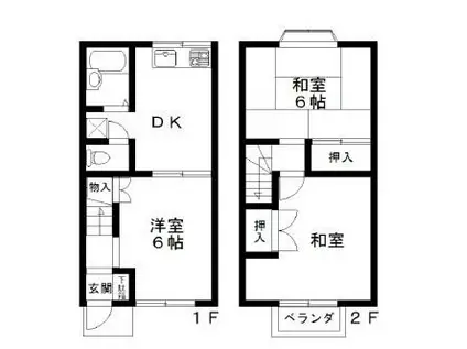 ハイツドリーム(3DK/2階)の間取り写真