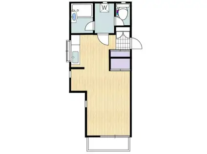 ハーベスト(ワンルーム/2階)の間取り写真