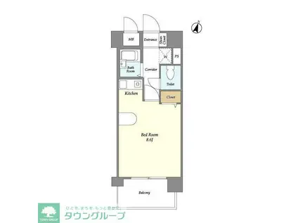 アプリーレ藤が丘(1K/1階)の間取り写真