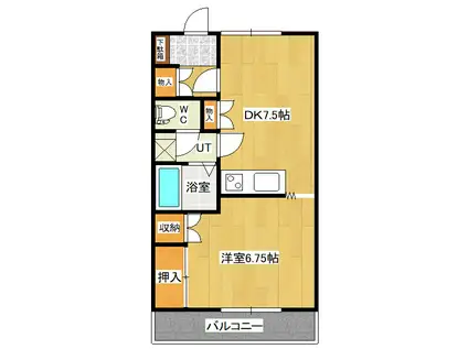 文京ハイツII(1DK/2階)の間取り写真