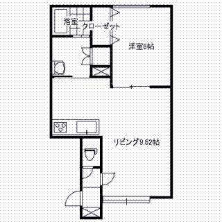 グレイス緑町(1LDK/2階)の間取り写真