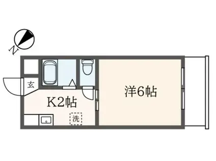 ハイツI(1K/1階)の間取り写真