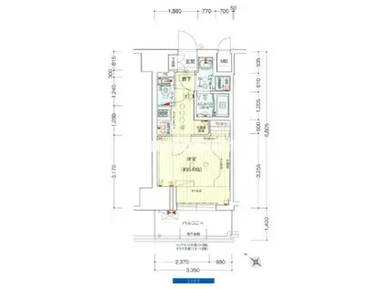 プレサンス神戸元町ミューズ(1K/8階)の間取り写真