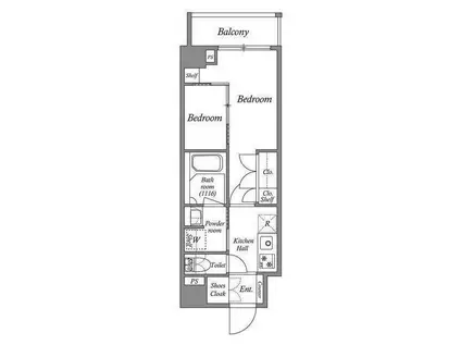 ACP RESIDENCE 亀戸(2K/3階)の間取り写真