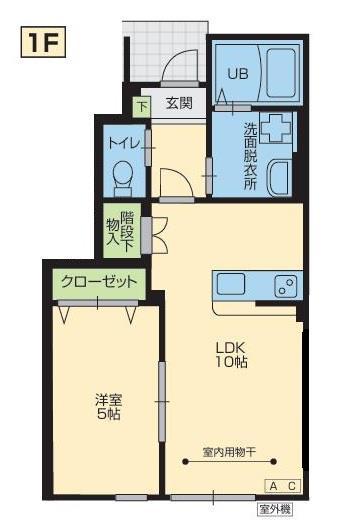 アリトピア(1LDK/1階)の間取り写真