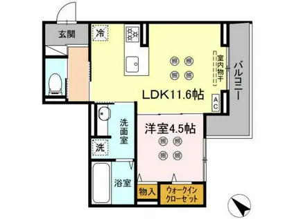 SHINYA BLDG.V(1LDK/3階)の間取り写真