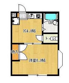 コスモ南太田(1K/1階)の間取り写真