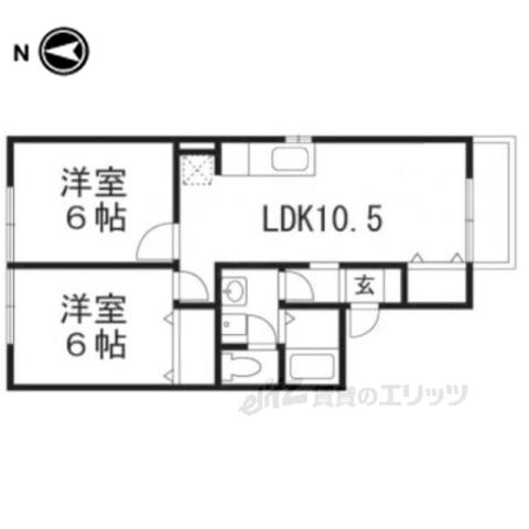 CENTER POINT(2LDK/1階)の間取り写真