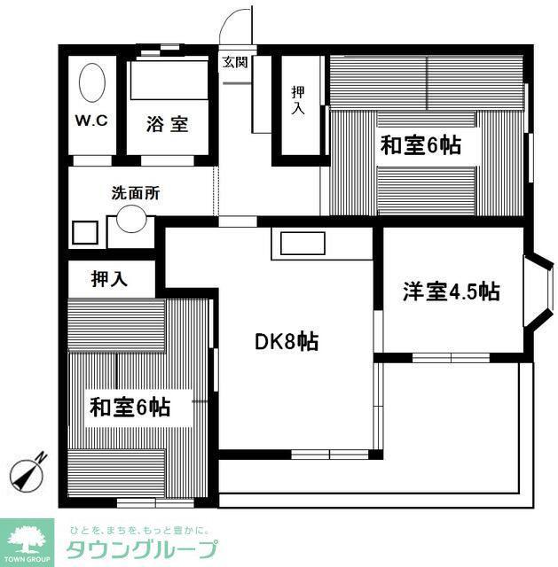 ハイツ池沢(3DK/1階)の間取り写真