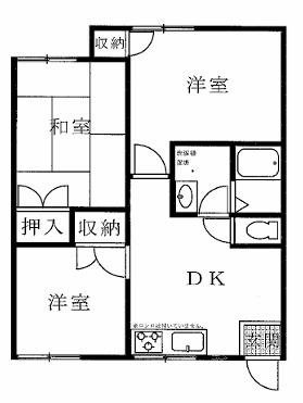 パインヒルズ(3DK/2階)の間取り写真