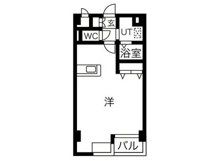アームズ美術館通II(1K/3階)の間取り写真