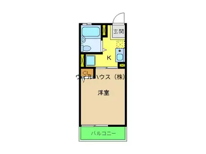 アミチミエⅠ(1K/1階)の間取り写真