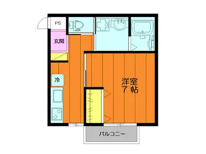 メゾンドエール(1K/3階)の間取り写真