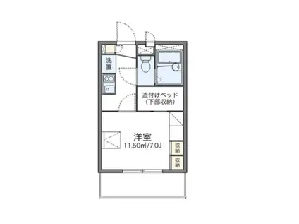 レオパレスデンファレ(1K/2階)の間取り写真