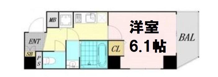 フォルトゥーナ南久宝寺(1K/4階)の間取り写真