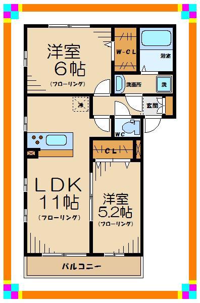 リブリ・REVE(2LDK/1階)の間取り写真