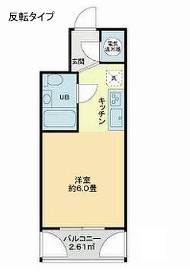 ライオンズマンション新宿(ワンルーム/6階)の間取り写真