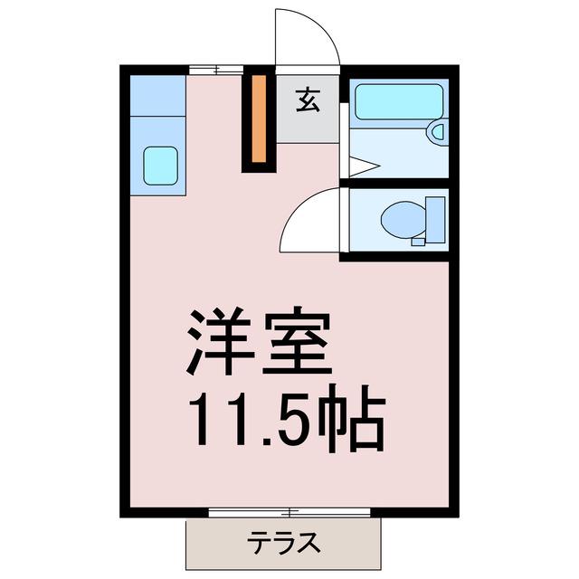 サンシティー羽生(ワンルーム/1階)の間取り写真