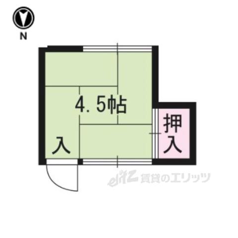 大住アパート(ワンルーム/2階)の間取り写真