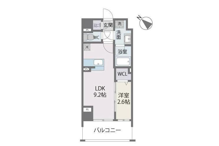 BLANCCIEL六本松(1LDK/10階)の間取り写真