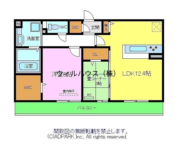 ムーラン ア ヴァン C棟(2LDK/3階)の間取り写真