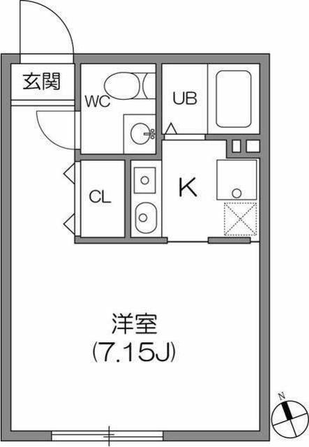 ZESTY神楽坂I(ワンルーム/4階)の間取り写真