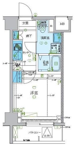 レグゼ梶ケ谷(1K/2階)の間取り写真