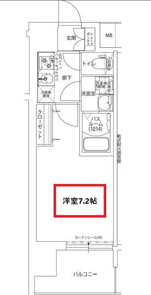 LOUIS RESIDENCE 天王寺町北(1K/8階)の間取り写真