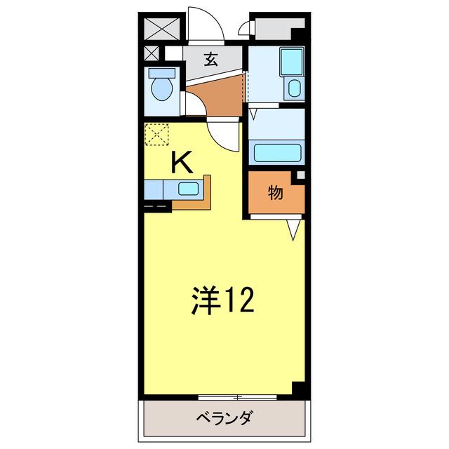 スターブル(ワンルーム/1階)の間取り写真