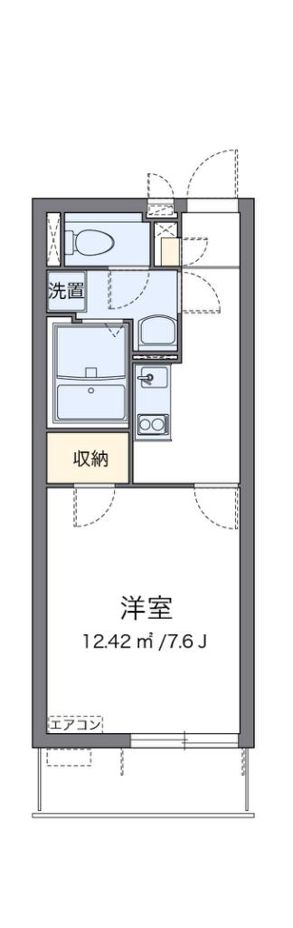 クレイノエルズ東湊(1K/3階)の間取り写真