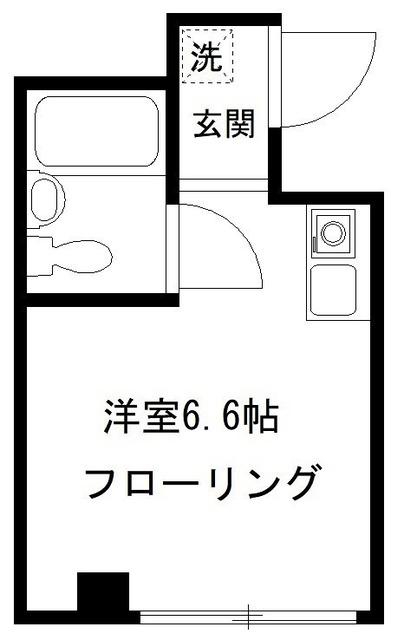 エバーグリーン向ヶ丘遊園(ワンルーム/2階)の間取り写真