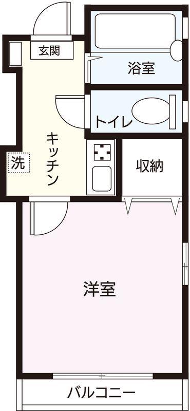 メゾンシンシア(1K/2階)の間取り写真