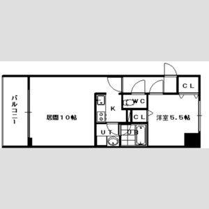 グランカーサ南13条(1LDK/9階)の間取り写真