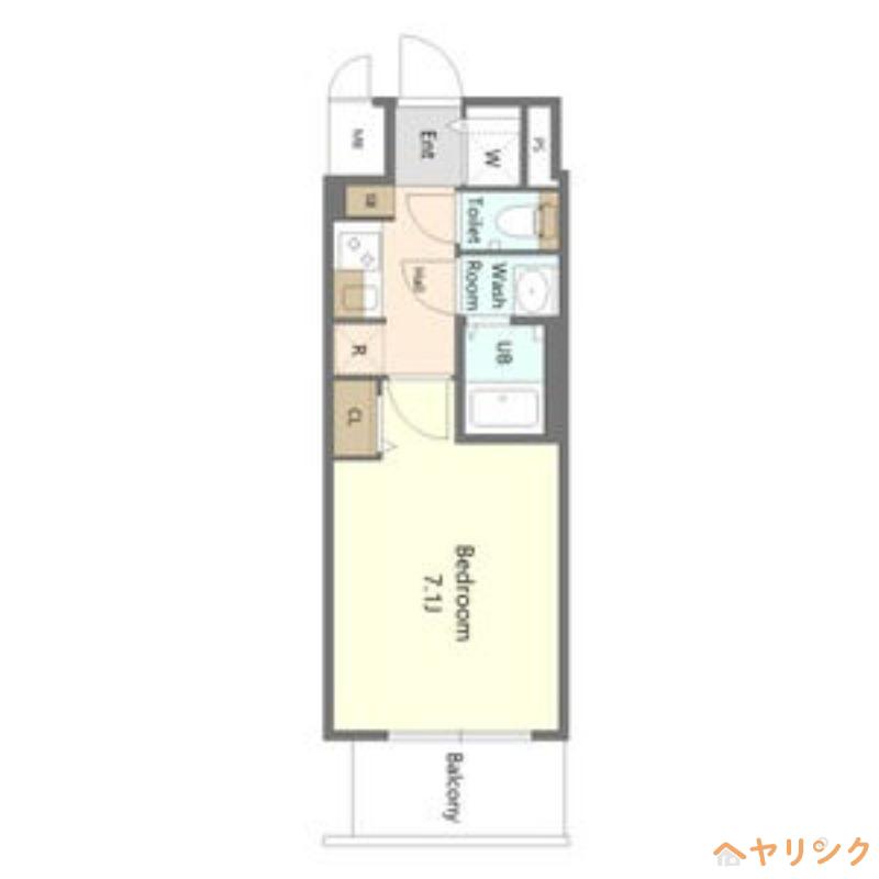 S-RESIDENCE名古屋菊井ALINE(1K/3階)の間取り写真