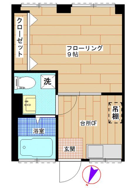 サン石井(1K/1階)の間取り写真