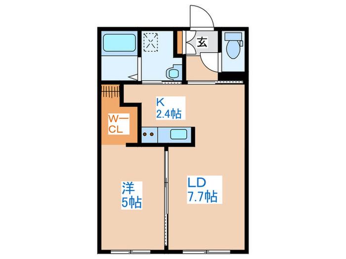 UNIQUS宮の森(1LDK/4階)の間取り写真
