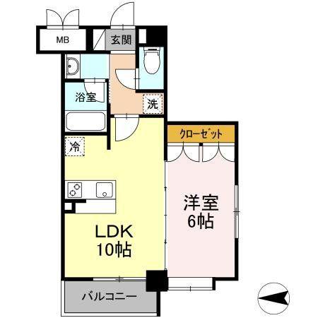 コージーコートひだまり館(1LDK/5階)の間取り写真