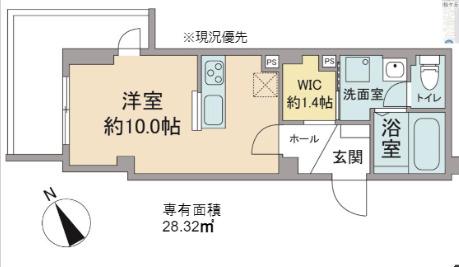 KAOLELE聖蹟(ワンルーム/3階)の間取り写真