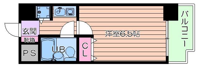 リーガル京橋(1K/3階)の間取り写真