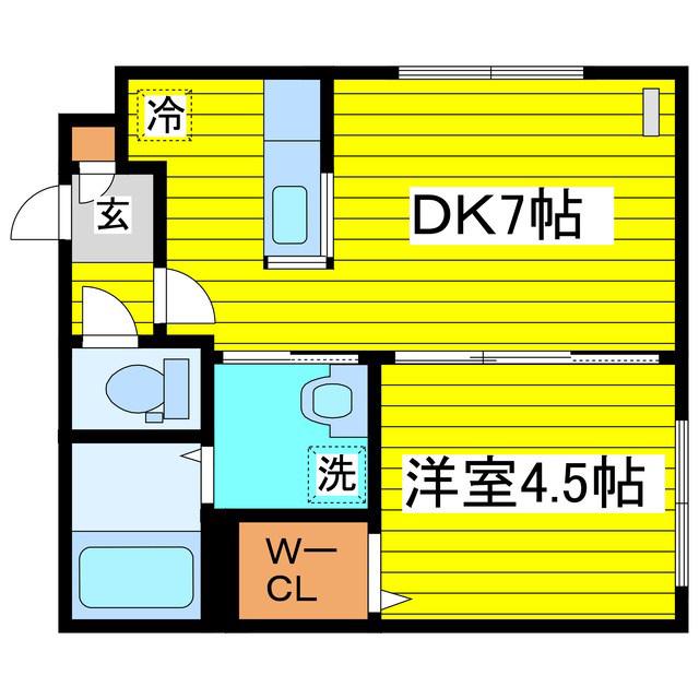 ブランノワールN16(1LDK/3階)の間取り写真