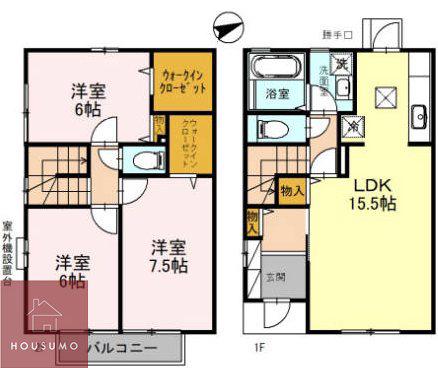 ローズコート中桜塚 101(3LDK/1階)の間取り写真