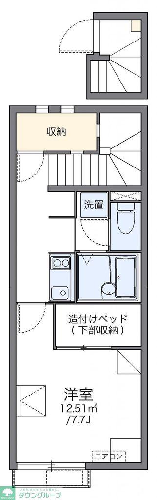 レオネクスト錦町(1K/2階)の間取り写真