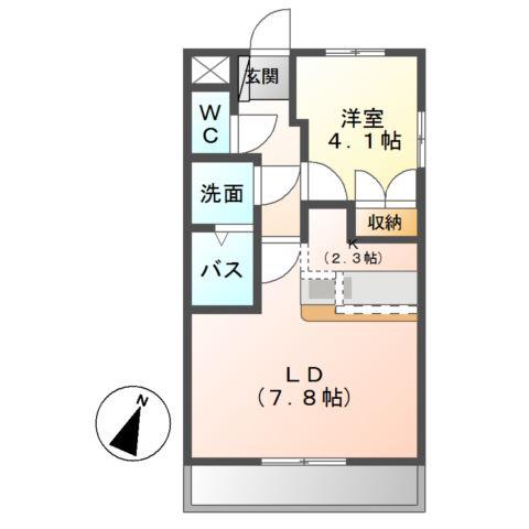 PEAR-COURT2(1LDK/1階)の間取り写真