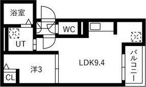 JACK KAMEZAKITAKANEI(1LDK/3階)の間取り写真