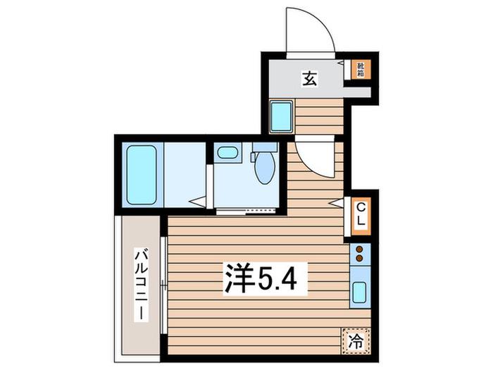 ストリーム元住吉(ワンルーム/1階)の間取り写真