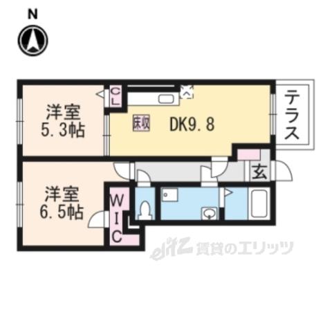 グレースコンフォート(2LDK/1階)の間取り写真