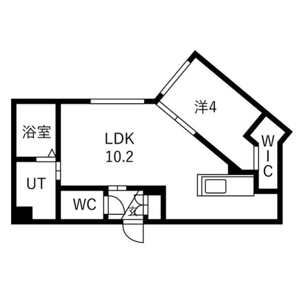 ALIVIS菊水(1LDK/1階)の間取り写真