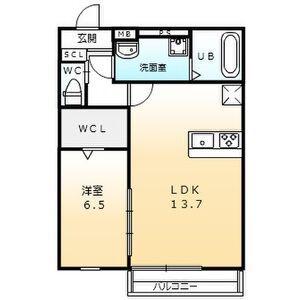 GRAN PARK青山台(1LDK/2階)の間取り写真