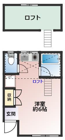 ステイ白梅(ワンルーム/1階)の間取り写真