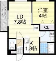 VITA FELICE DUE(1LDK/1階)の間取り写真